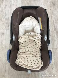 Einschlagdecke für die babyschale von maxi cosi, cybex und co. Kater Paule Eine Einschlagdecke Fur Die Babyschale Aus Musselin