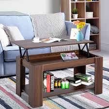 Bombay solid wood lift top coffee table. Tables Homcom 100cm Modern Lift Up Top Coffee Table Desk Hidden Storage Bottom Shelf Coffee Tables