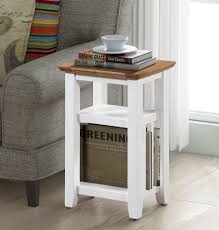 Stay updated about white coffee table with wood top. Small Oak Off White Painted Magazine Rack Side Table Wooden Coffee End Stand 5055661818179 Ebay