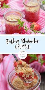 erdbeer rhabarber crumble rezept vorspeisen rezepte vorspeisenrezepte erdbeer rhabarber