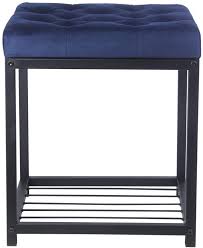Get results from several engines at once. Buy Navy Blue Tufted Ottoman With Metal Base Small Storage Ottoman Foot Stool Bench Metal Frame Square Upholstered Bench Cute Footrest For Living Room Weight Capacity 250lb Online In Turkey B0841w229l