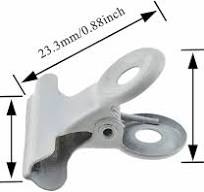 HAHIYO 0.87inch White Bulldog Clips Metal File Hinge Binder Clips Clamps  Save Space Strong Spring Jaws Rock Solid Grip Book Lay Flat Deburred Edge  for ...