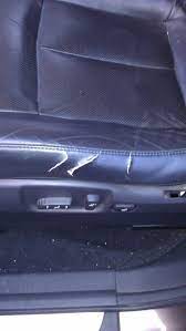 The constant rubbing back and forth from getting in and out is what does it. How Can I Repair Cracks In Leather Seat Motor Vehicle Maintenance Repair Stack Exchange