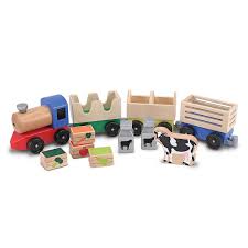Melissa Doug Wooden Farm Train Playset Wooden Train Wooden Train Set Toy Train