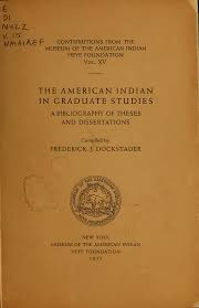 The American Indian in graduate studies ...