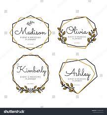 Luxury Geometric Logo Templates For Wedding Planner And Event Collection Geometric Logo Wedding Planner Logo Logo Templates