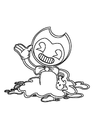 The collection of bendy and the ink machine coloring pages is one of the most popular coloring sheets for kids. Bendy From Bendy And The Ink Machine Game Sinks In The Ink Coloring Pages Bendy Coloring Pages Coloring Pages For Kids And Adults