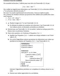 Sujets mathématiques bac terminale : Ts Fonction Exponentielle Mathematiques 2015 2016