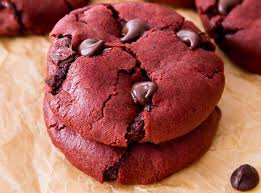 Biscuits Red Velvet Aux Pepites De Chocolat Recette Recette Dessert Recette Biscuit Facile Dessert Noel Facile