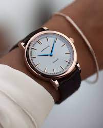 Corniche Heritage 36 Rose Gold With Cream White Dial Corniche Watches Brown Leather Watch Leather Watch