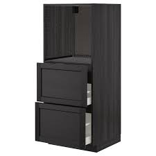 Check spelling or type a new query. Metod High Cabinet W 2 Drawers For Oven Black Lerhyttan Black Stained Ikea