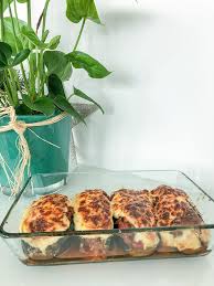 Gefullte Melanzani Griechische Art Papoutsakia Lebensmittel Essen Melanzani Auberginensalat