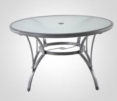 Patio Round Dining Table 48 Set Glass Outdoor Deck Garden Furniture Pool Alumin Patiorounddining Glass Table Glass Tempered Glass