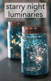 Starry Night Inspired Luminaries Perfect For Parties Mason Jar Diy Projects Mason Jar Diy Jar Diy