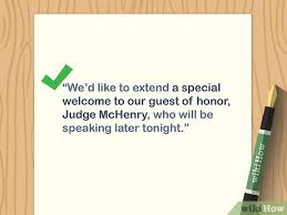 How To Write A Welcome Speech 11 Steps With Pictures Wikihow