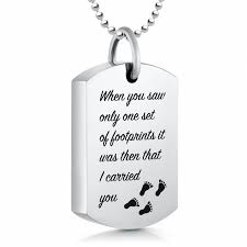 When you see the villain in the window of a scary movie, but the main character can't see the villain, this is an example of which. Dogs Leave Paw Prints Ashes Dog Tag Personalised Necklace