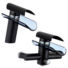Badewannen einhebelmischer mischbatterie wannenarmatur armatur chrom sanlingo serie nele. Set Wannenarmatur Waschtischarmatur Schwarz Real De