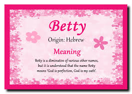 Betty Meaning Google Search Names With Meaning Sophia Name Meaning Biblical Names