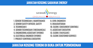 Kerja kosong jobs now available in sarawak. Jawatan Kosong Sarawak Energy Kerja Kosong Kerajaan