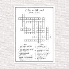 Custom Designed Wedding Crossword Printable File Bridal Etsy Wedding Reception Program Wedding Games Wedding Crossword Puzzle