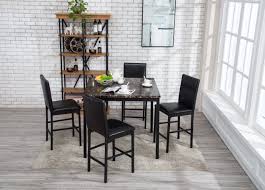 Sale Price 353 21 Arjen 5pc Counter Height Dining Set Black Casagear Interiordesign Homedeco Side Chairs Dining Brown Dining Chairs Beige Dining Chair