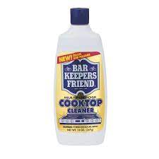 Once you have removed the oven cleaner, clean the stove top again with soap and water to remove the residue. Bar Keepers Friend Cooktop Cleaner 13oz Walmart Com Walmart Com