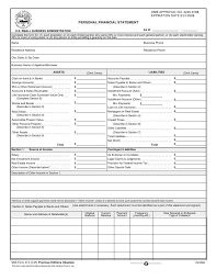 blank personal financial statement template general contractor profit and loss