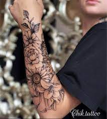Flower Sleeve Forearm Tattoo Women Sleeve Tattoos For Women Half Sleeve Tattoos Forearm