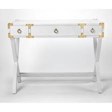 Black And White Wood Desk White Wood X Frame Desk With Gold Hardware Frame Desk White Wood Desk White Desks
