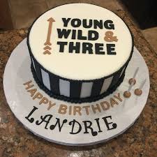 Little Boy 3rd Birthday Cake For 3 Year Old Boy Young Wild And Three Birthday Cake Third Birthday Boys Kids Birthday Party Third Birthday