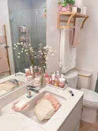 dreamy pinterest-inspired bathroom makeover (decor & organization ...