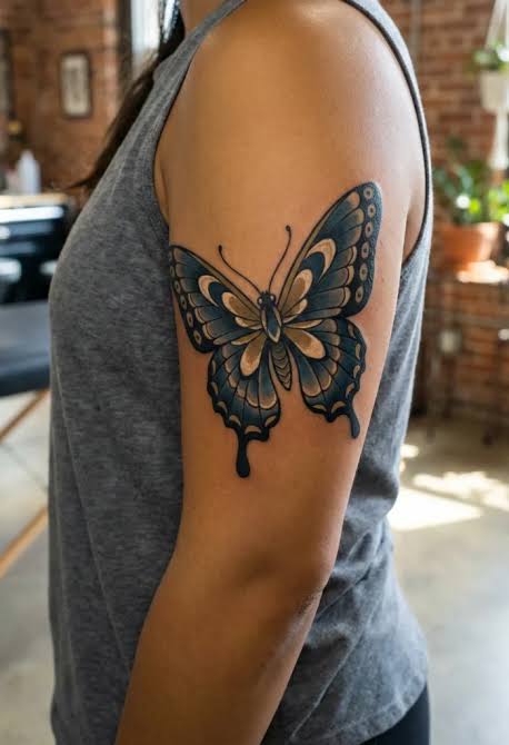 22+ Creative Neo Traditional Butterfly Tattoos Ideas You'll Love