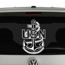 Save even more when you order now! United States Navy Chief Anchor Vinyl Decal Sticker