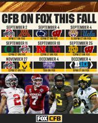 College football schedule thanksgiving weekend 2018. Saturdays Start Stronger Than Ever With Fox College Football Fox Sports Presspass