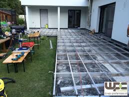 Wpc Alu Unterkonstruktion Doppelt Aufbauhohe 19cm Auf Beton Terrasse Bambus Wpc Terrassendielen Alum Terrasse Unterkonstruktion Terrassendielen Pool Terrasse