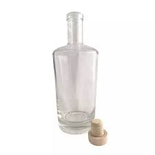 500ml Glass Craft Gin Bottle With Wood