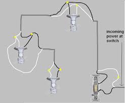 Clear easy to read wiring diagrams for 3 way and 4 way switch circuits to control multiple lights. Multiple Lights Wiring Diy Home Improvement Forum