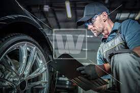 Auto Mechanic Job Caucasian Car Service Technician With Vehicle Repairs History Report Mechanic Jobs Car Mechanic Mechanic