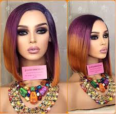 Violet sun purple sexy bob h.d lace wig