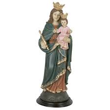 Fabricada em resina com acabamento em pintura fina feita com tinta acrílica. Imagem De Nossa Senhora Auxiliadora