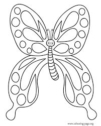 Butterflies A Cute Butterfly With Spots On The Wings Coloring Page Butterfly Coloring Page Cute Coloring Pages Free Coloring Pages