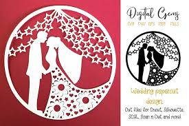 Download Digital Download Love And Marriage Wedding Paper Cut Design Bundle Svg Dxf Eps Png Files And Printable Templates For Hand Cutting Paper Party Kids Craft Supplies Tools