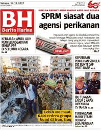 Berita harian ialah sebuah akhbar utama berbahasa melayu di malaysia. Berita Harian Online Malaysia