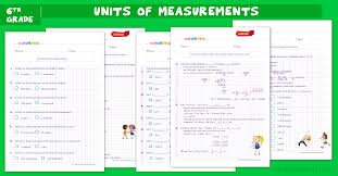 measuring units worksheets for 6th grade grade 6 measurement word problems worksheets