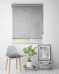 Store Enrouleur Tamisant Gris Clair Juno L 204 5 X 250 Cm Store Enrouleur Gris Clair Deco Moderne