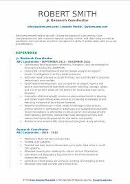 Research Coordinator Resume Samples Qwikresume