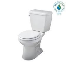 Gerber Avalanche 2 Piece High Efficiency Round Toilet In White Ghe21802 The Home Depot Toilet Fill Valve Flush Valves