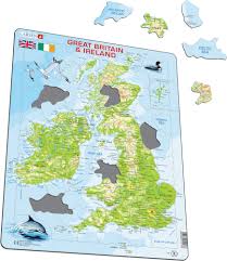 Skottland er delt inn i tre forskjellige geografiske områder: K5 Great Britain Ireland Topographic Map Maps Of Countries Puzzles Larsen Puzzles