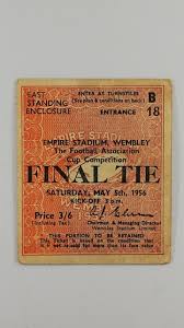 Can i buy facup final tickets after normal working hours? 1956 F A Cup Final Manchester City Vs Birmingham City Ticket Football Programme For Sale