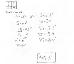Writing An Exponential Function From A Table Students Are Asked To Write An Exponential Function Rep